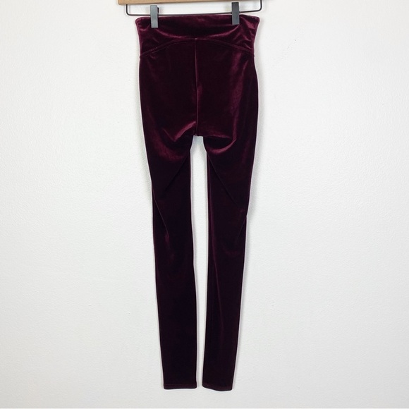 Spanx Burgundy Velvet Leggings - Picture 6 of 9